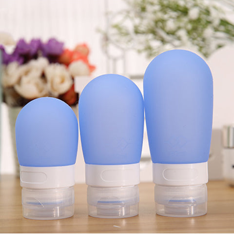 1pc 38ml 60ml 80ml Empty Silicone Travel Packing Press Bottle