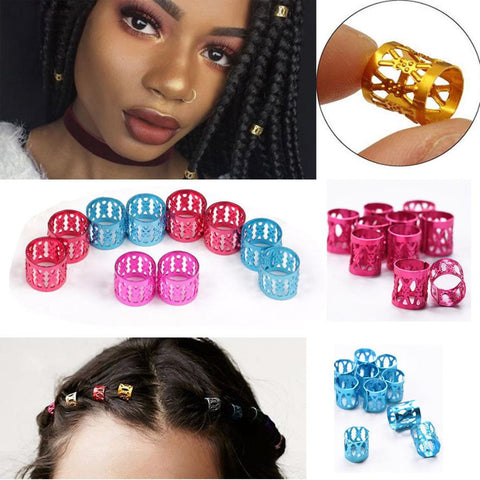 30Pcs 8MM  Adjustable Hair Braid Rings