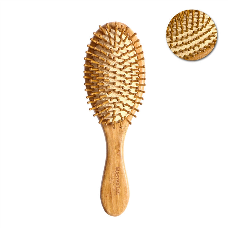 Natural Bamboo Anti-Static Wooden Bristles  Scalp Massage Comb