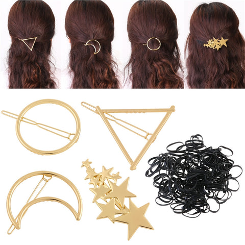 PIXNOR 4pcs  Dainty Gold Hairpin