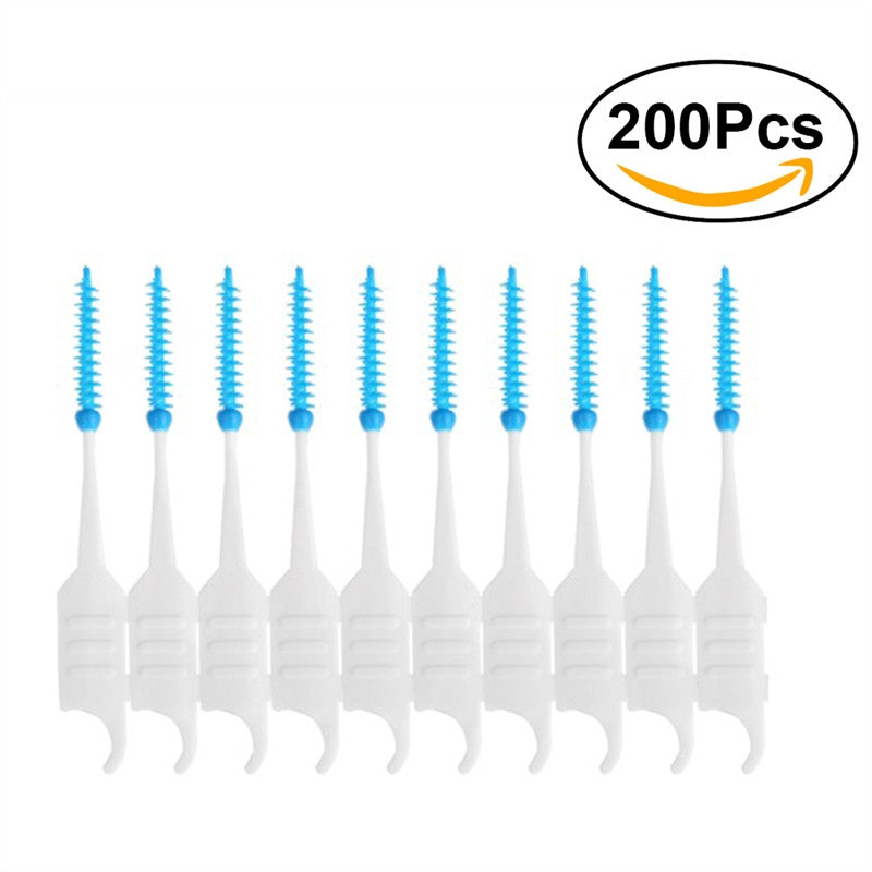 200pcs Soft Silicone Double-ended Tooth Picks