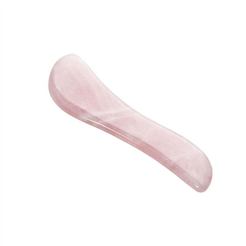Rose Quartz Horn-Shape GuaSha Scraping Board