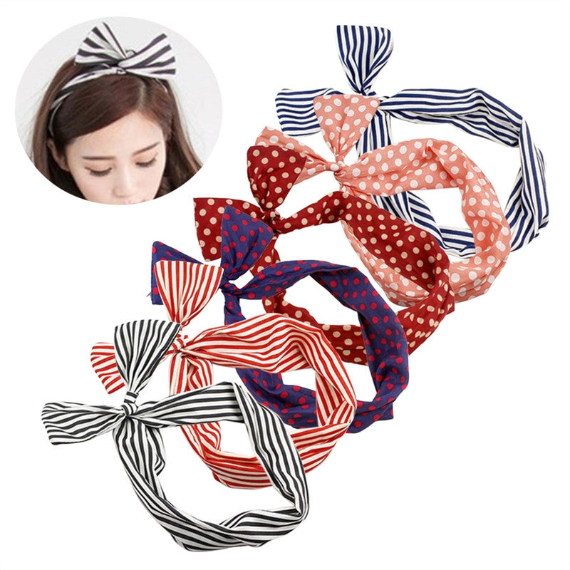 6pcs Twist Bow Wire Headband