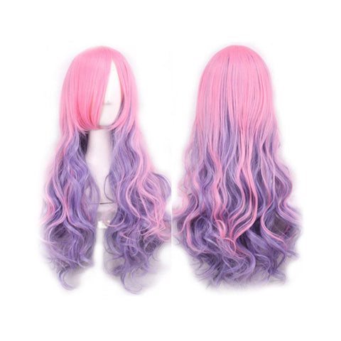 Multicolor Long Wavy Wig