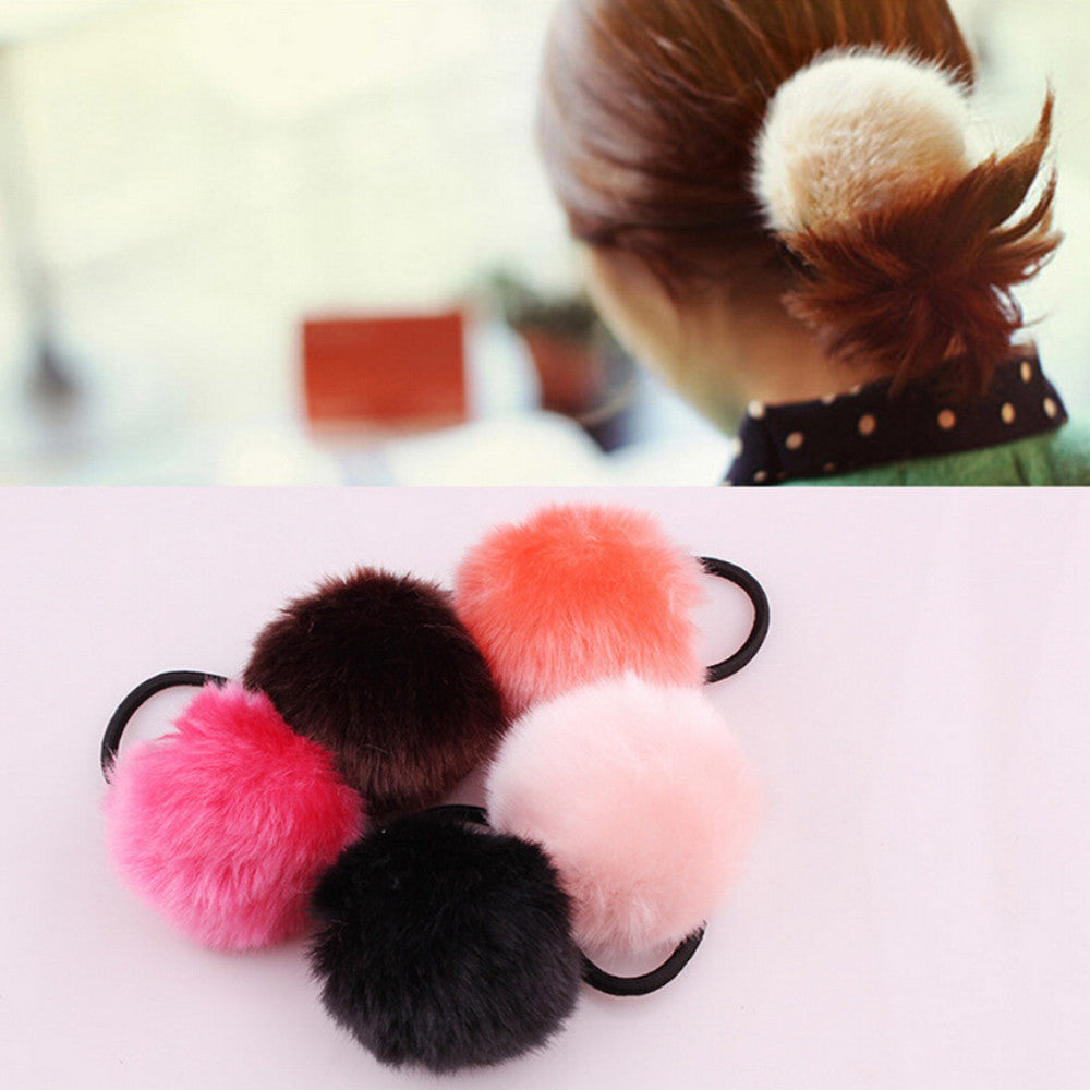 1PX Rabbit Fur Hair Elastic  Band