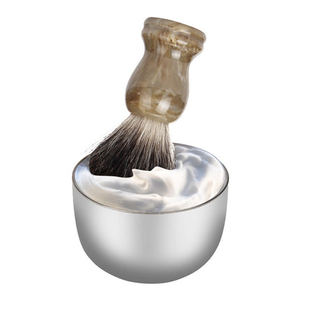 ZY Fashion Stainless Steel Men's Shaving Mug Bowl For Shave Brush