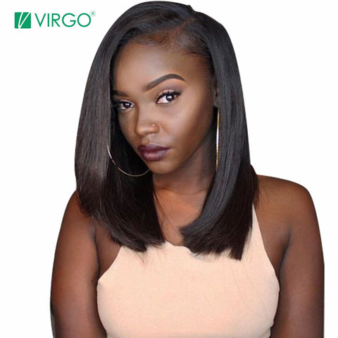 Brazilian Straight Short Lace Front Human Hair Wigs
