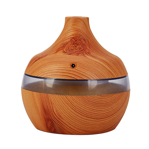 300ML Wood Grain LED Colorful  Aroma Diffuser