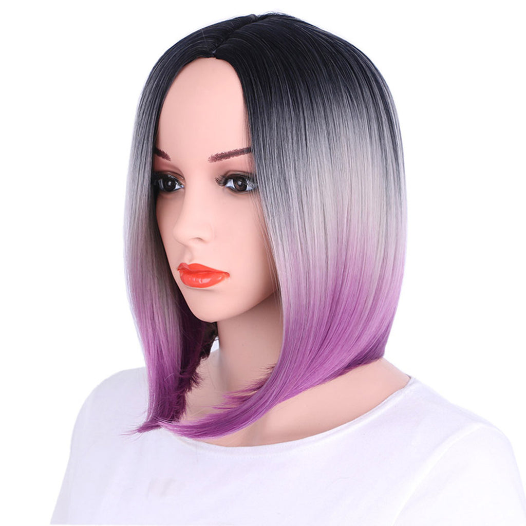 Womens Gradient Color Bob Wig