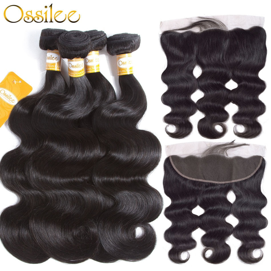 Brazilian Body Wave Human Hair Bundles With Closure